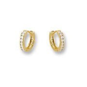 Huiscollectie 4013807 Gold earrings CZ 11.7 mm