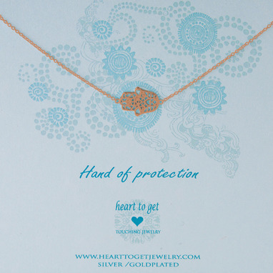 Heart to get N96LHA13R Hand of love & protection ketting rose