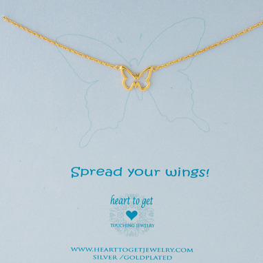 Heart to get N97BUT13G Spread your wings ketting goud