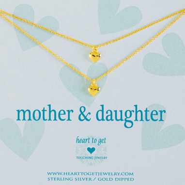 Heart to get 2N16HEA11G-3 Mother & daughter ketting goud
