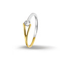 Huiscollectie 4205579 Bicolor gold CZ ring