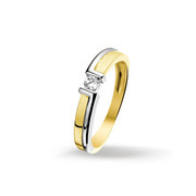 Huiscollectie 4205608 Bicolor gold CZ ring