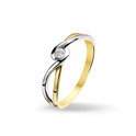 Huiscollectie 4205621 Bicolor gold CZ ring