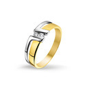 Huiscollectie 4205695 Bicolor gold CZ ring