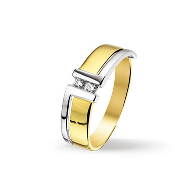 Huiscollectie 4205687 Bicolor gouden zirkonia ring