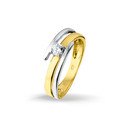 Huiscollectie 4206157 Bicolor gold CZ ring