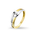 Huiscollectie 4205703 Bicolor gold CZ ring