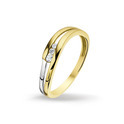 Huiscollectie 4205754 Bicolor gold CZ ring