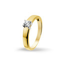 Huiscollectie 4205716 Bicolor gold CZ ring