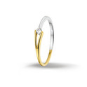 Huiscollectie 4206118 Bicolor gold CZ ring