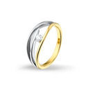 Huiscollectie 4206341 Bicolor gold CZ ring