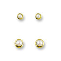Huiscollectie 4016190 Golden pearl earrings