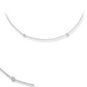 Huiscollectie 4102645 White gold necklace with CZ stones