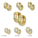 Huiscollectie 4016599 Golden earrings with diamonds
