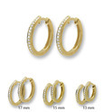 Huiscollectie 4014225 Golden earrings with diamonds