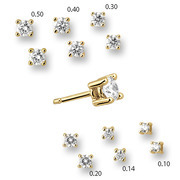 Huiscollectie 4016582 Gold studs with diamonds
