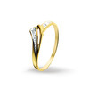 Huiscollectie 4014960 Gouden ring met diamant 0.022 crt 1
