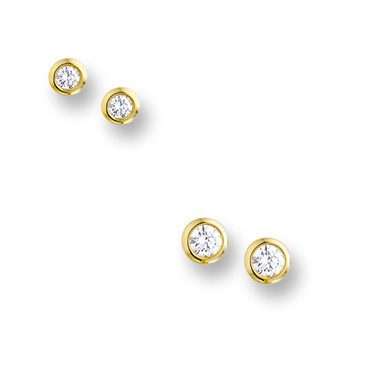Huiscollectie 4016195 Gouden oorstekers met diamant 0.10 crt