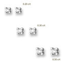 Huiscollectie 4102129 White gold earrings with diamonds