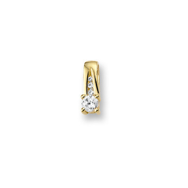 Huiscollectie 4015979 Gouden hanger met diamant 0.19 crt 