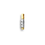 Huiscollectie 4206797 Bicolor gold pendant with diamond 0.09 crt