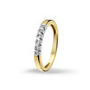 Huiscollectie 4205975 Bicolor gouden ring met diamant 0.12 crt 1