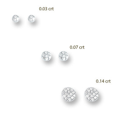 Huiscollectie 4103015 Witgouden oorstekers met diamant 