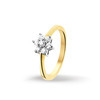 Huiscollectie 4207018 Bicolor gouden ring met diamant 0.24 crt 1