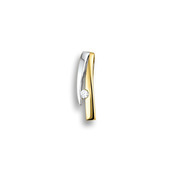 Huiscollectie 4206364 Bicolor gold pendant with diamond 0.018 crt