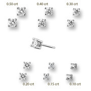Huiscollectie 4103489 White gold studs with diamonds