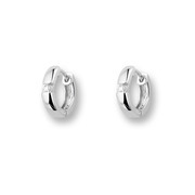 Huiscollectie 4100171 White gold earrings with diamond 0.106 crt