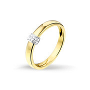 Huiscollectie 4206368 Bicolor gold ring 0.06 crt