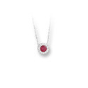 Huiscollectie 4103272 Whitegold pendant with ruby and diamond
