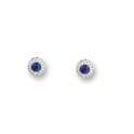Huiscollectie 4103261 Whitegold studs with saphire and diamond