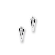 Huiscollectie 4100066  White gold studs with diamond 0.10 crt
