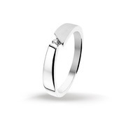 Huiscollectie 4102616 Whitegold ring with 0.035 crt