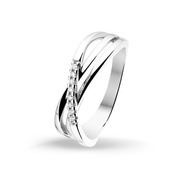 Huiscollectie 4102569 Whitegold ring with 0.04 crt