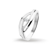 Huiscollectie 4102559 Whitegold ring with 0.05 crt