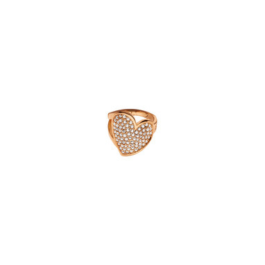 Guess UBR11403 Pave Curved Heart ring rosegold