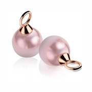 Zinzi ZICH266RR Pink pearl earpendants rose goldplated