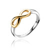 Zinzi ZIR1065G zilveren ring met verguld infinity teken 1