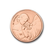 Mi Moneda MON-ANG-03 ANGEL & HEART ROSEGOLD PLATED COIN