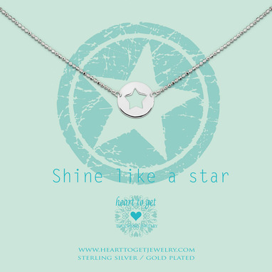 Heart to get N48CST12S shine like a star ketting zilver
