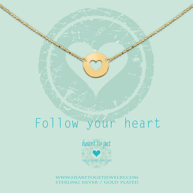 Heart to get N50CHE12G follow your heart ketting goud