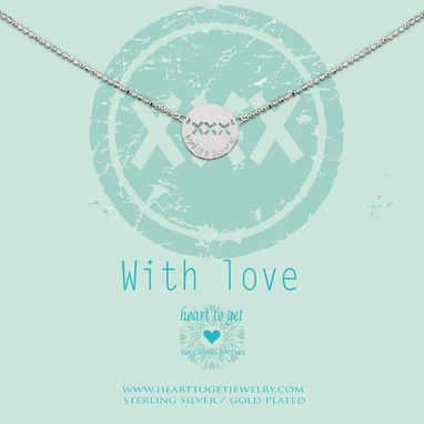 Heart to get N51CWL12S with love ketting zilver