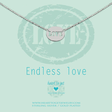 Heart to get N52CLV12S endless love ketting zilver