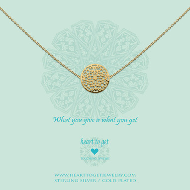 Heart to get N85SFI12G what you give is what you get ketting small goud