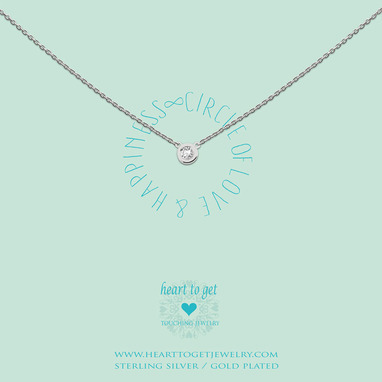Heart to get N196CIZ13S Circle of love & happiness ketting zilver