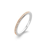 Ti Sento 1923ZR silver ring rosegold plated