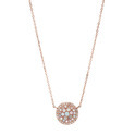 Fossil JF01740791 necklace with CZ and MOP pinkgoldplated